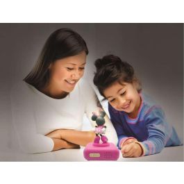 Lexibook Despertador Digital con Luz Nocturna 3D de Minnie y Efectos de Sonido