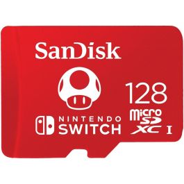 SanDisk SDSQXAO-128G-GNCZN Tarjeta Memoria microSDXC 128GB oficial para Nintendo Switch, 100MB/s lectura, 90MB/s escritura, Clase 10 Precio: 26.49999946. SKU: S7801352