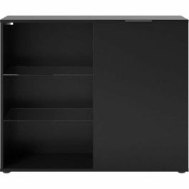 FMD 4029494125316 Mueble de Almacenamiento Compacto Negro, 99,1 cm Ancho x 81,3 cm Alto x 31,5 cm Fondo, Fabricado en Alemania