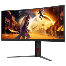 AOC CU34G4 34" (3440x1440) FastVA 180Hz 0.5ms Curvo HDR10 FreeSync Premium HDMI DisplayPort Gaming Monitor Negro