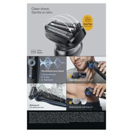 Braun BRA8700216647229 Afeitadora Eléctrica Serie 5 Negra y Azul - Batería 50 min, Carga Rápida 5 min
