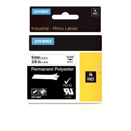 Dymo Rhino Cinta de Identificación, Negro Sobre Blanco, 9 mm x 5.5M, Poliéster S0718240 Precio: 17.89000004. SKU: B18N89X7JF