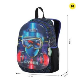 Totto Mochila Morral Mettaverse M MJ04MTV002-2320-5CEM, Azul Marino, Infantil, Poliéster