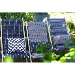 Jardin Prive Tumbona acolchada Fjord Lona amovible Azul índigo - Estructura Haya maciza FSC - 3 Posiciones reclinado Jardin Prive Tumbona acolchada Fjord Lona amovible Azul índigo - Estructura Haya maciza FSC - 3 Posiciones reclinado