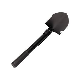 Benson Mini pala plegable multifuncional de acero negro 9,5x41,5cm