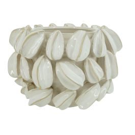 DKD Home Decor Centro de Mesa Tropical Gres Blanco Beige 30 x 19 x 30 cm Hecho a Mano Carambola Precio: 28.99000038. SKU: B19DNTTWZE