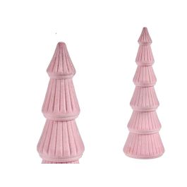 Árbol de Navidad grande con terciopelo rosa Krist+ - 12x34.5x12 cm, madera (8 Unidades) Precio: 41.50000041. SKU: B17Y34SEFZ