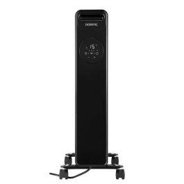 Oceanic Radiador Eléctrico Baño de Aceite 2000W - Termostato Electrónico, Mando Distancia, 9 Elementos, Portátil, Negro