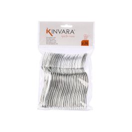 Kinvara Set de 24 Tenedores de Postre de Plástico Plateado, 10x16x1.5 cm (48 Unidades) Kinvara Set de 24 Tenedores de Postre de Plástico Plateado, 10x16x1.5 cm (48 Unidades)