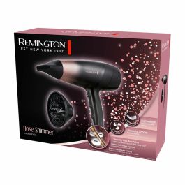 Remington Secador de Pelo Rose Shimmer 2200W Negro/Rosa con Gancho para Colgar