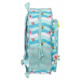 Mochila Escolar Spongebob Stay positive Azul Blanco (33 x 42 x 14 cm) Mochila Escolar Spongebob Stay positive Azul Blanco (33 x 42 x 14 cm)
