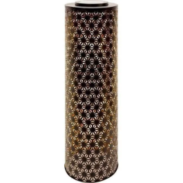 Garden Id Lámpara solar 70703165 Columna, Dorado-Negro Ø20 H60 cm, 6-8h Luz, Botón On/Off, Batería LI-ION Duradera