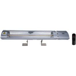 Estufa de cuarzo de pared para exteriores con control remoto, 2000 W 67,5 x 10,5 x 7,5 cm