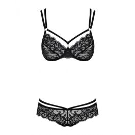 Conjunto de Lencería Obsessive 860 Negro S/M