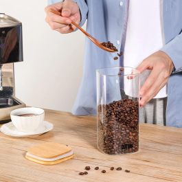 Quttin Tarro de Boro Cuadrado Bambú 8x21 cm 1000 ml (12 Unidades)