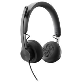 Logitech Zone Wired UC Auriculares con Micrófono, Cancelación de Ruido Dual, USB-C, Certificación Microsoft Teams, 1.9m
