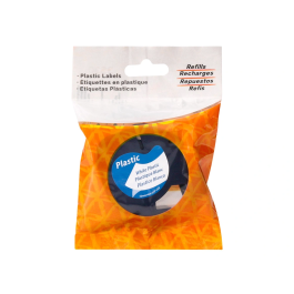 Q-connect Cinta para Rotuladora Letratag LT-124 12mm x 4mt Negro-Blanco Perla Consumible Oficina Hogar Escuela