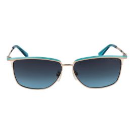 Guess Gafas GU00133 Gafas de Sol para Mujer Rectangulares 56 mm Azul Metal