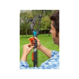 Gardena CS-Teleskopstiel 3721-20 Telescópico de Aluminio Gris, Mango Ajustable de 210-390 cm (3.9 m), Desmontable