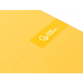Liderpapel Cuaderno Espiral A4 Micro Crafty Tapa Forrada 120 Hojas 90gr Cuadro 5mm 4 Taladros Color Amarillo