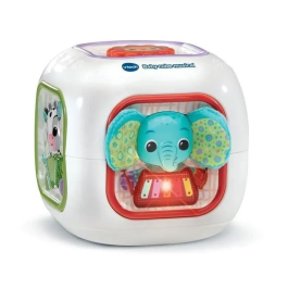 Vtech Baby Cubo Musical para Bebé, Juguete Educativo con 4 Botones de Animales, 3 Modos de Juego, Canciones y Melodías para Estimular Motor y Descubrimiento, 6-36 Meses