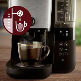 Philips HD7888/01 Cafetera de filtro con molinillo integrado, hasta 10 tazas, 1,25 L, Negra / Plata