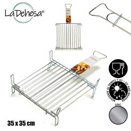 La Dehesa Parrilla Doble Zincada 35.5 x 62 cm con 4 patas y asa