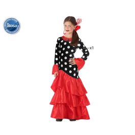 Disfraz Flamenca Sevillana Niña Infantil Rojo Negro 10-12 Años - Traje de Lunares para Feria de Abril Disfraz Flamenca Sevillana Niña Infantil Rojo Negro 10-12 Años - Traje de Lunares para Feria de Abril