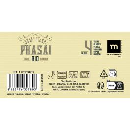 La Mediterranea Set 4 Vasos Chupitos 63 ml Colección Phasai Rio - Vasos de Chupito ø5x6 cm (24 Cajas)