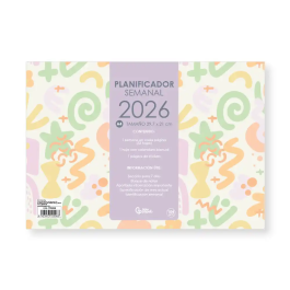 Liderpapel Planning Semanal Joven 2026 29,7x21 cm Din A4 con Pegatinas Papel 104 gr