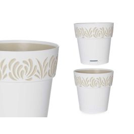 Maceta Gaia Blanca Stefanplast 15 cm, plástico, con reserva de agua (12 Unidades) Precio: 26.49999946. SKU: S3610132