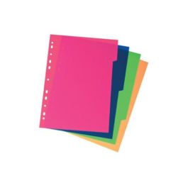 Carchivo Separadores 6 Posiciones A4 PP Opaco Extra Rígido Multicolor - Galga Extra Gruesa