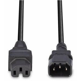 Lindy Cable de Alimentación IEC C14 a IEC C15 2m, H05-VVF 3G 1.00mm², Negro, Alta Temperatura, 10 Años