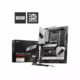 MSI Placa Base PRO B650-A WiFi, Socket AM5, DDR5, 256GB, HDMI+DP, 6SATA3+2M.2, 2.5GBE+WIFI6E+BT5.3, 11USB3.2, ATX - 911-7D75-013 Precio: 156.50000003. SKU: B13GHBQDF5
