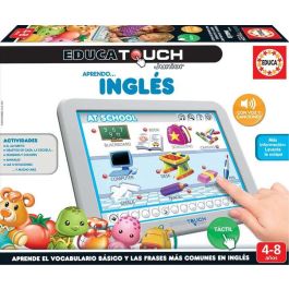Educa Juego Educa Touch Junior Táctil Aprendo Inglés con 6 Láminas de Actividades para Niños de 4 a 8 Años