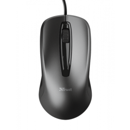 Trust Ratón Óptico Carve con Cable USB 1200DPI Ambidiestro 3 Botones Negro