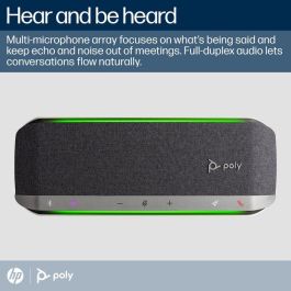 Poly Sync 40+ Altavoz Inteligente USB-A/C Bluetooth Certificado Microsoft Teams & Zoom Matriz Micrófonos con Adaptador BT700