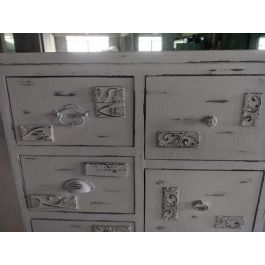DKD Home Decor Cajonera Romántico Blanco de Madera con 6 Cajones, 2 Puertas y 1 Estantería. Dimensiones: 69x38x130 cm DKD Home Decor Cajonera Romántico Blanco de Madera con 6 Cajones, 2 Puertas y 1 Estantería. Dimensiones: 69x38x130 cm