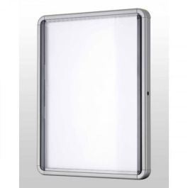 Nobo Vitrina de Interior Fondo Metal para 6 Hojas A4, 792x732 mm, Blanco, Aluminio - 1902558