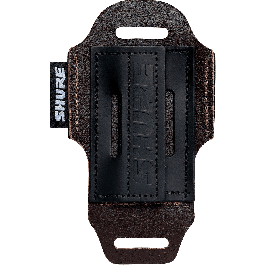 SBG Funda para Petaca de Cuero y Nylon Marrón, Se Fija a Cinturón o Correa de Guitarra, 152x84x138mm