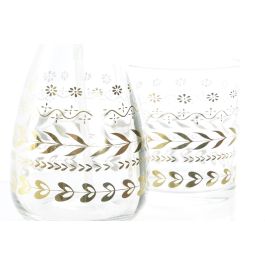 DKD Home Decor Set 2 Dispensadores Jabón Líquido Baño Glam Cristal ABS Dorado con Detalles de Hojas. Medidas 9x18x9 cm, 400ml