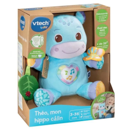 Vtech Baby THÉO, Mi Hipopótamo de Peluche (Botellas de Plástico Recicladas) VTE3417765777059