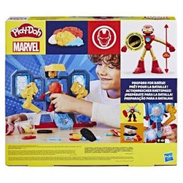 HASBRO Laboratorio de armaduras Iron Man Marvel Play-Doh para moldear plastilina, figura de acción con luces y sonidos, 227g