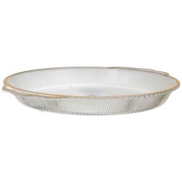 Home Deco Factory Bandeja Plástico PET con Ribete Dorado, Diámetro 38,5 cm, Colección Mirage Home Deco Factory Bandeja Plástico PET con Ribete Dorado, Diámetro 38,5 cm, Colección Mirage