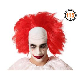 Peluca Halloween Payaso Naranja Calvo