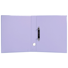 Liderpapel Carpeta de 2 Anillas 25 mm A4 Forrado Color System Lavanda con Ollao y Tarjetero