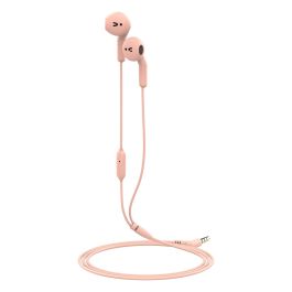 Muvit MEU E56 - Auriculares con cable Jack 3.5 mm para smartphone, altavoz 13 mm, micrófono omnidireccional, color rosa