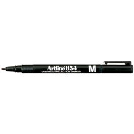 Rotulador Artline Retroproyeccion Punta Fibra Permanente Ek-854 Negro -Punta Redonda 1 mm 12 unidades