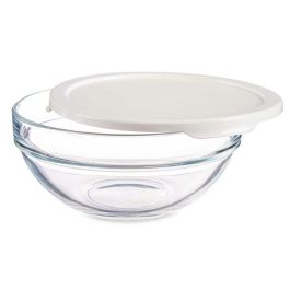 Fiambrera Redonda con Tapa Pasabahce Chefs Blanco 595 ml 14 x 6,3 x 14 cm (6 Unidades)