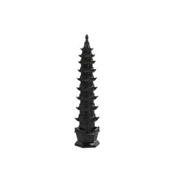 DKD Home Decor Pagoda Decoración Oriental de Resina Negra. Dimensiones: Ancho 9 cm, Largo 9 cm, Alto 41 cm. Peso 1 kg. Precio: 21.49999995. SKU: B12BJAF7WP